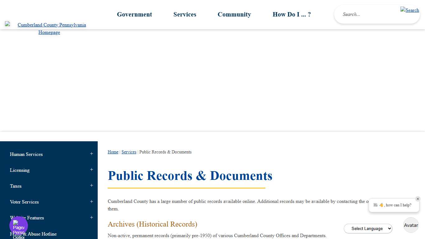 Public Records & Documents | Cumberland County, PA - Official Website